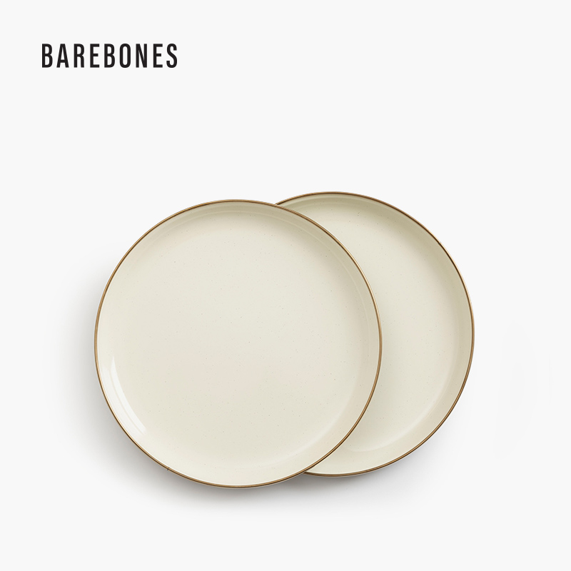 Enamel 2-Tone Salad Plate Set - Olive Drab