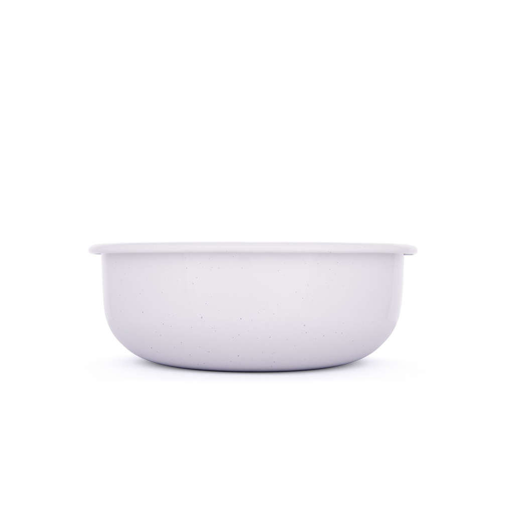 辊轧搪瓷碗 大号 蛋壳白(Rolled Enamelware Bowl - Soft White)