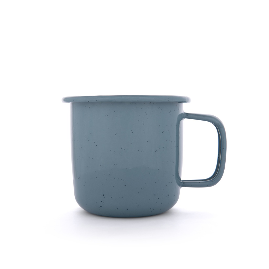 辊轧搪瓷马克杯 烟熏蓝(Rolled Enamelware Mug - Smoky Blue)