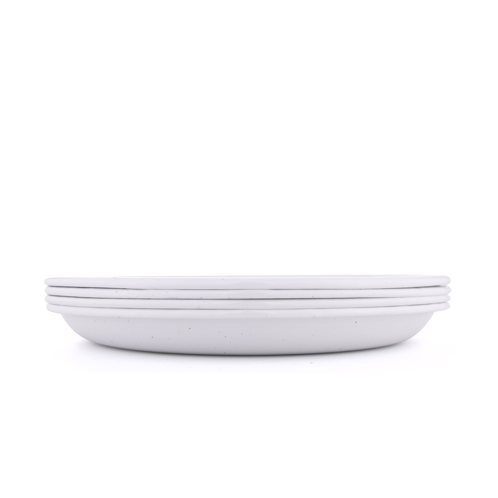 辊轧搪瓷盘 蛋壳白(Rolled Enamelware Plate - Soft White)