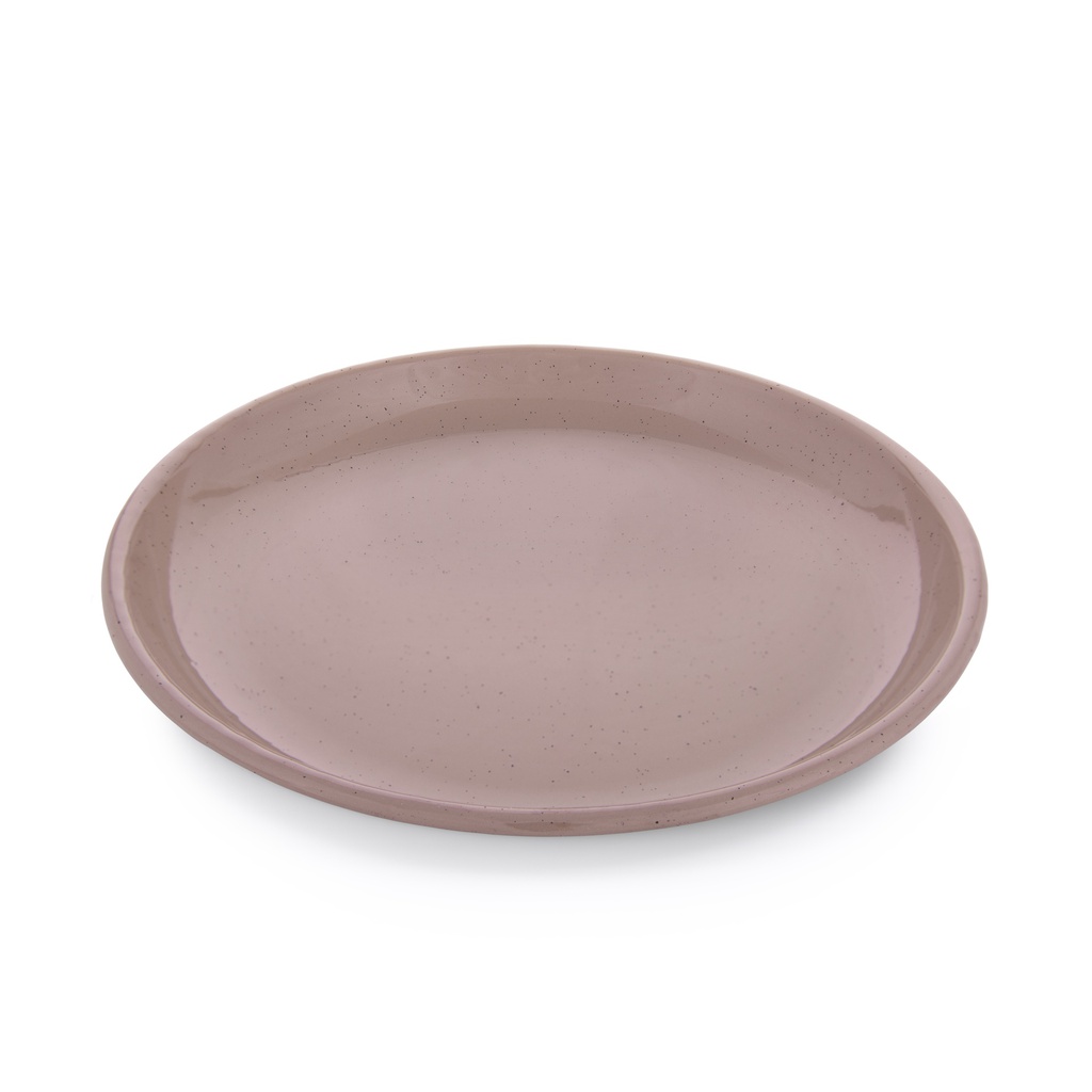 辊轧搪瓷盘 玫瑰粉 4个装(Rolled Enamelware Plate - Dusty Rose 4-PK）
