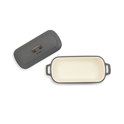 [CKW-1101] Enamel Lined CI Rectangular Baking Pan - Vintage White