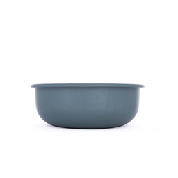 [CKW-1078] 辊轧搪瓷碗 大号 烟熏蓝(Rolled Enamelware Bowl - Smoky Blue)